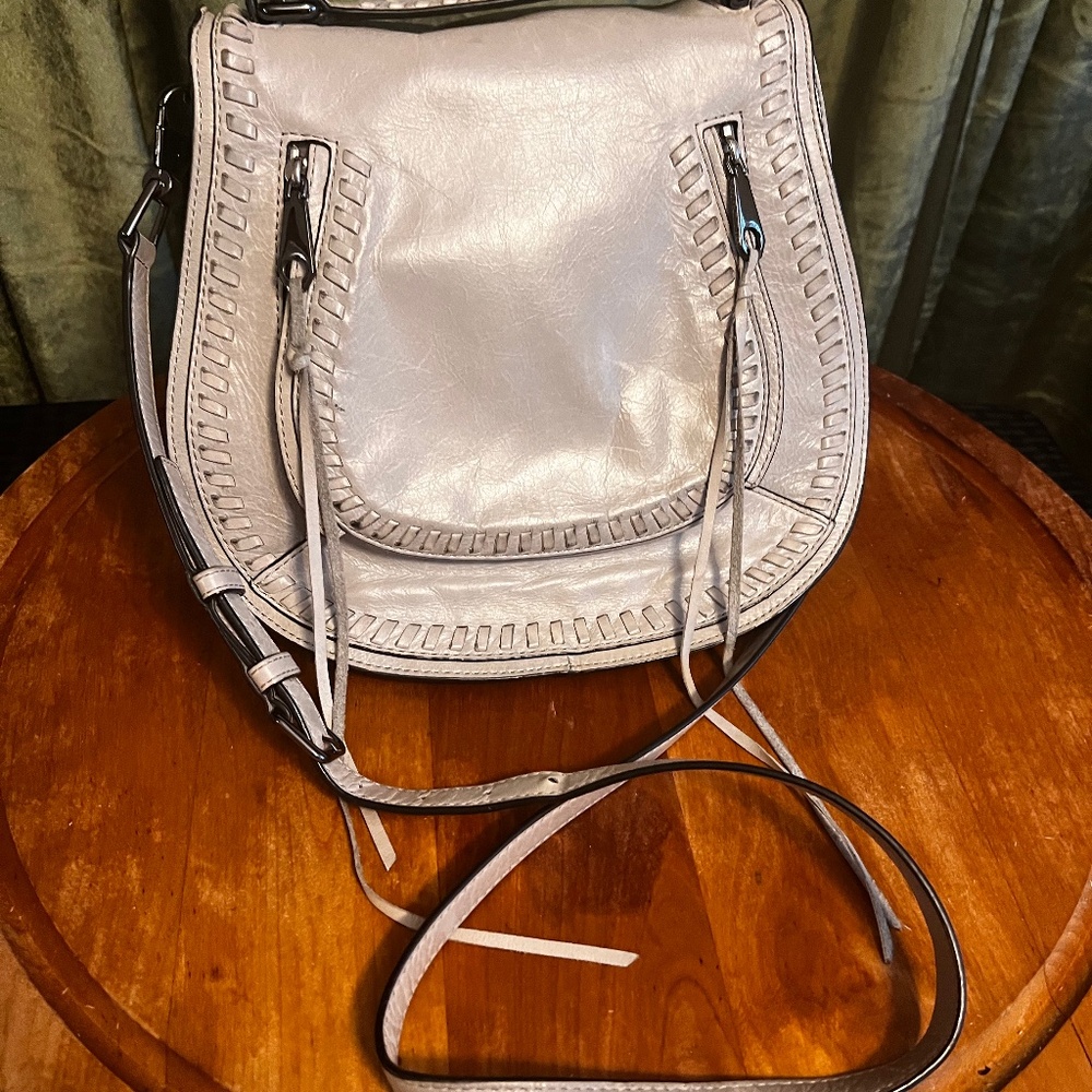 Rebecca Minkoff Vanity Saddle Bag Purse Leather Woven Western Country D EUC $75